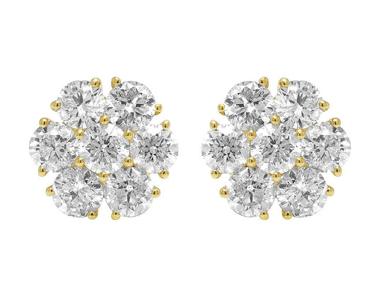 Diamond Cluster Earrings