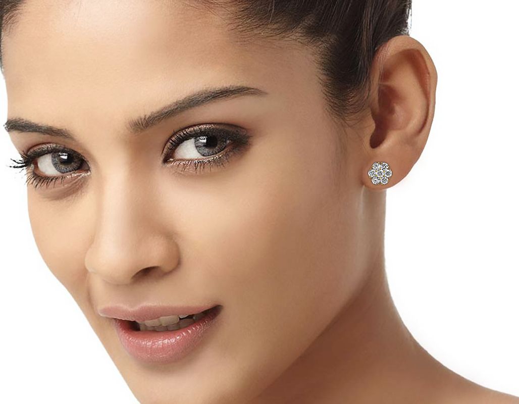 Diamond Cluster Earrings