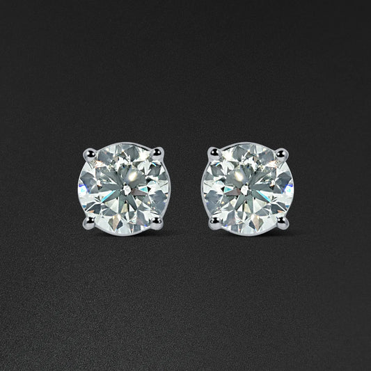 Adam Michael Diamond Solitaire Stud Earrings