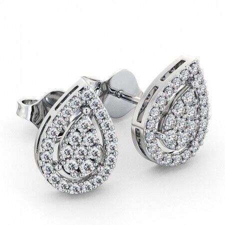 Tear Drop Diamond Earrings