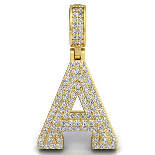 Letter "A" set with Diamonds