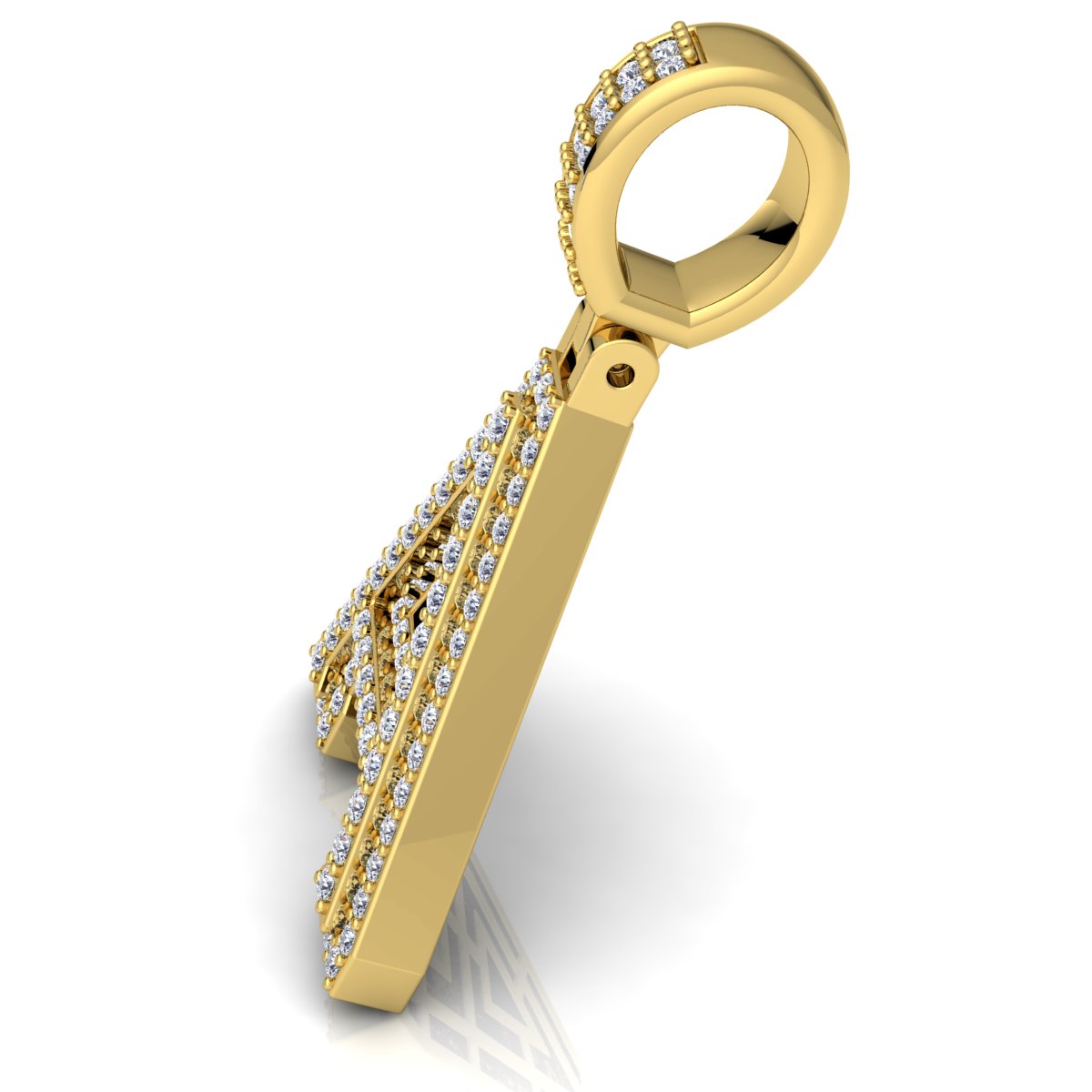 Letter "A" set with Diamonds