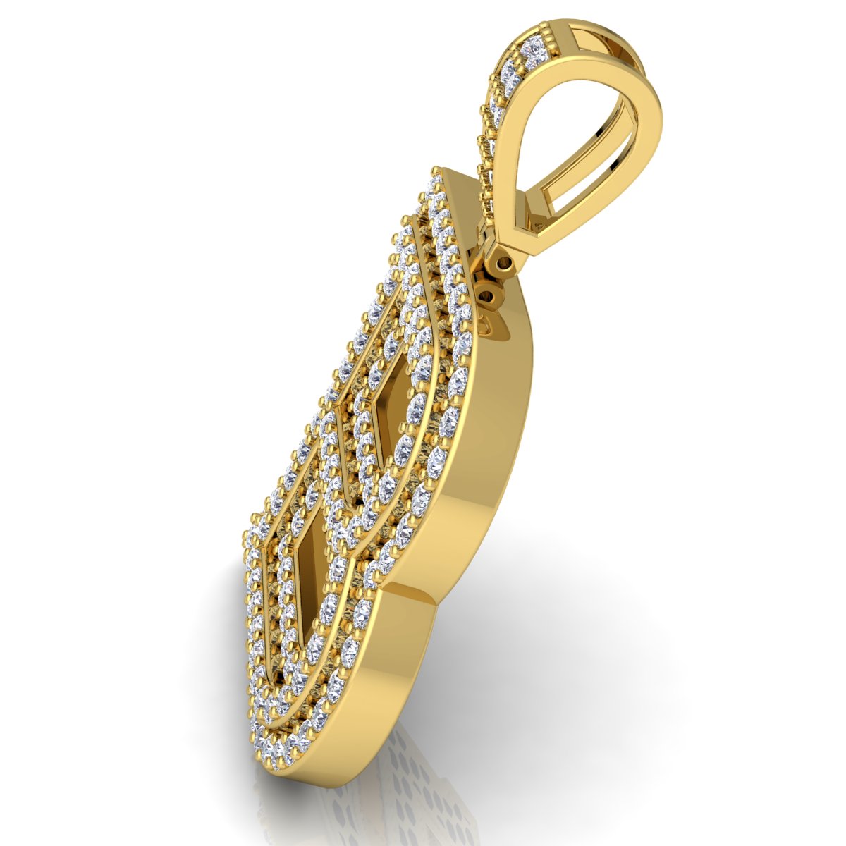 Letter "B" set with Diamonds