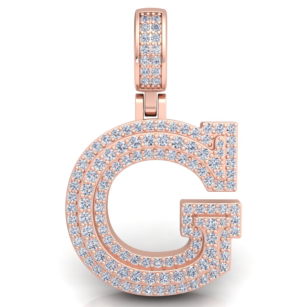 Letter "G" set with Diamonds