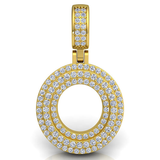 Letter "O" set with Diamonds