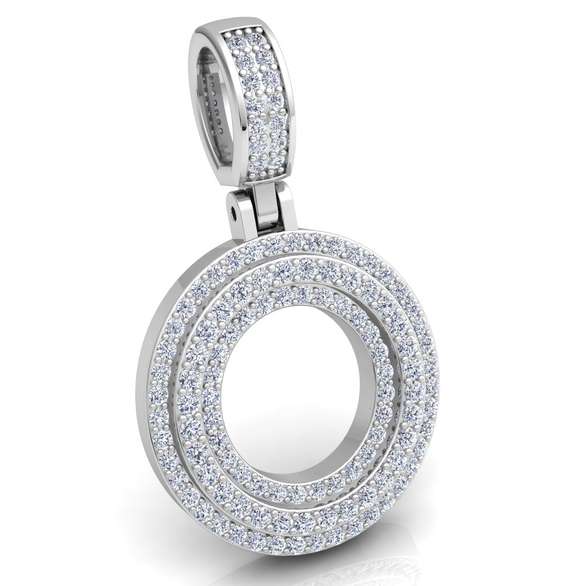 Letter "O" set with Diamonds