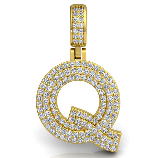 Letter "Q" set with Diamonds