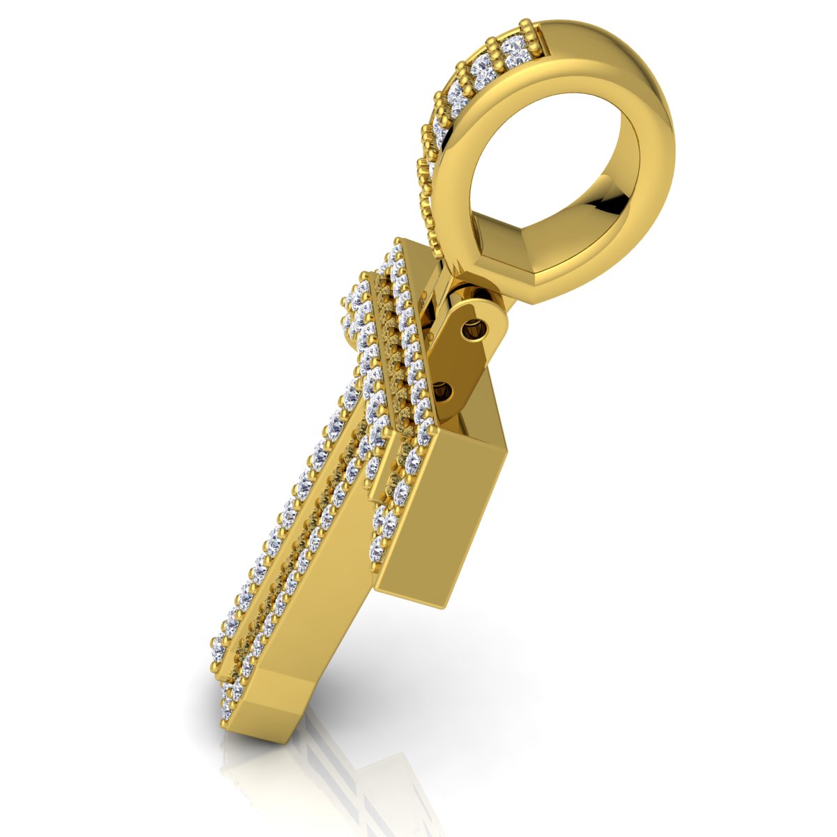 Letter "T" set with Diamonds