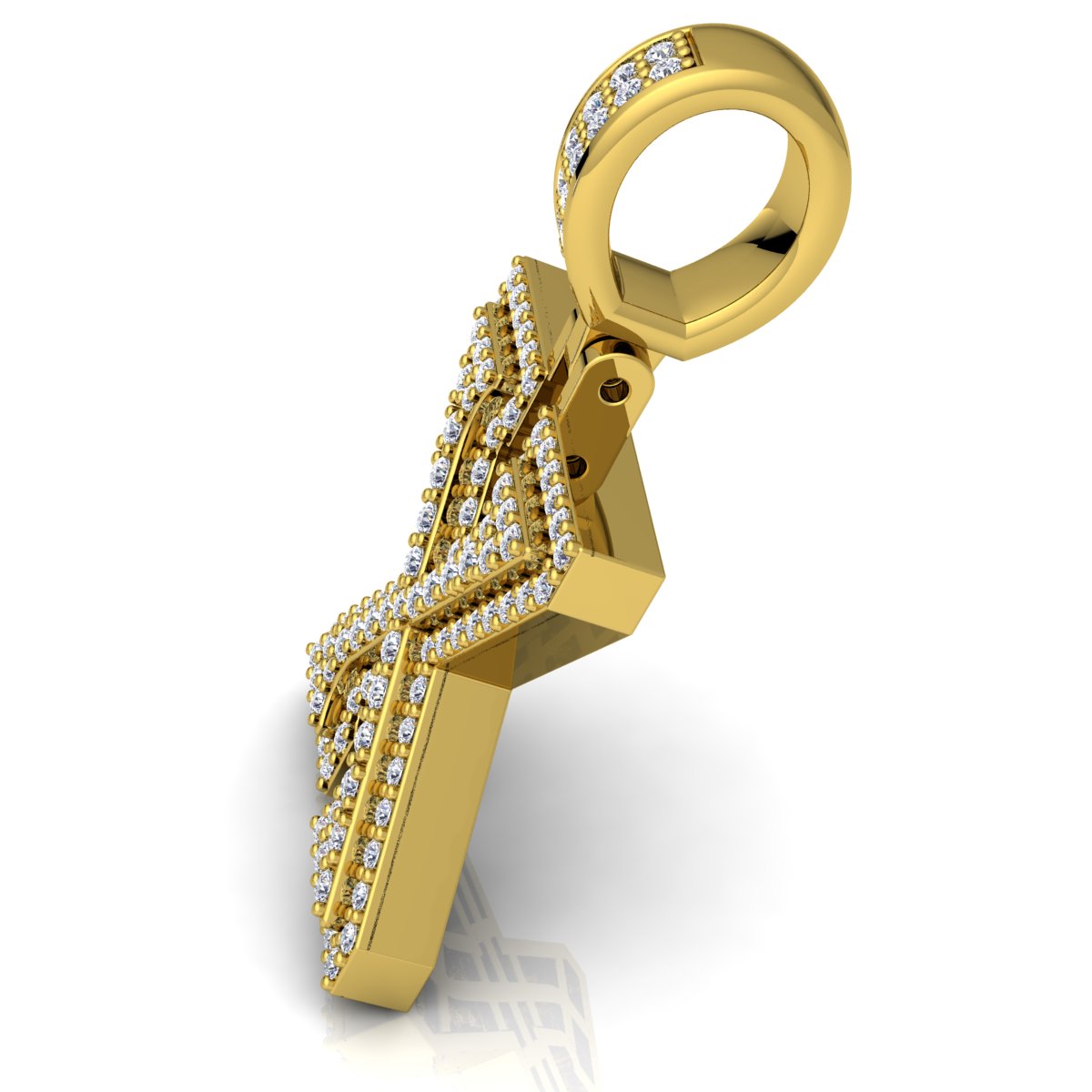 Letter "X" set with Diamonds