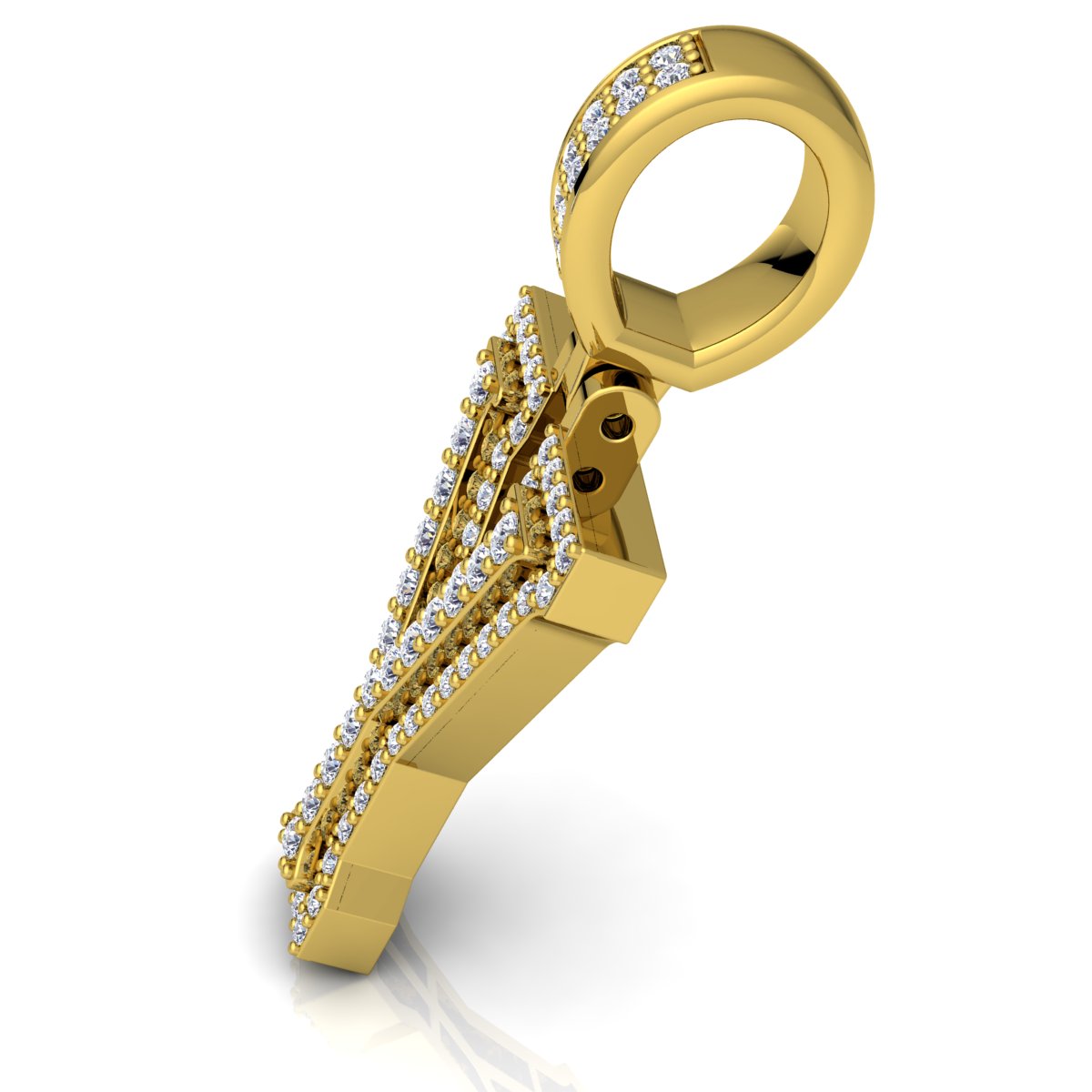 Letter "Y" set with Diamonds