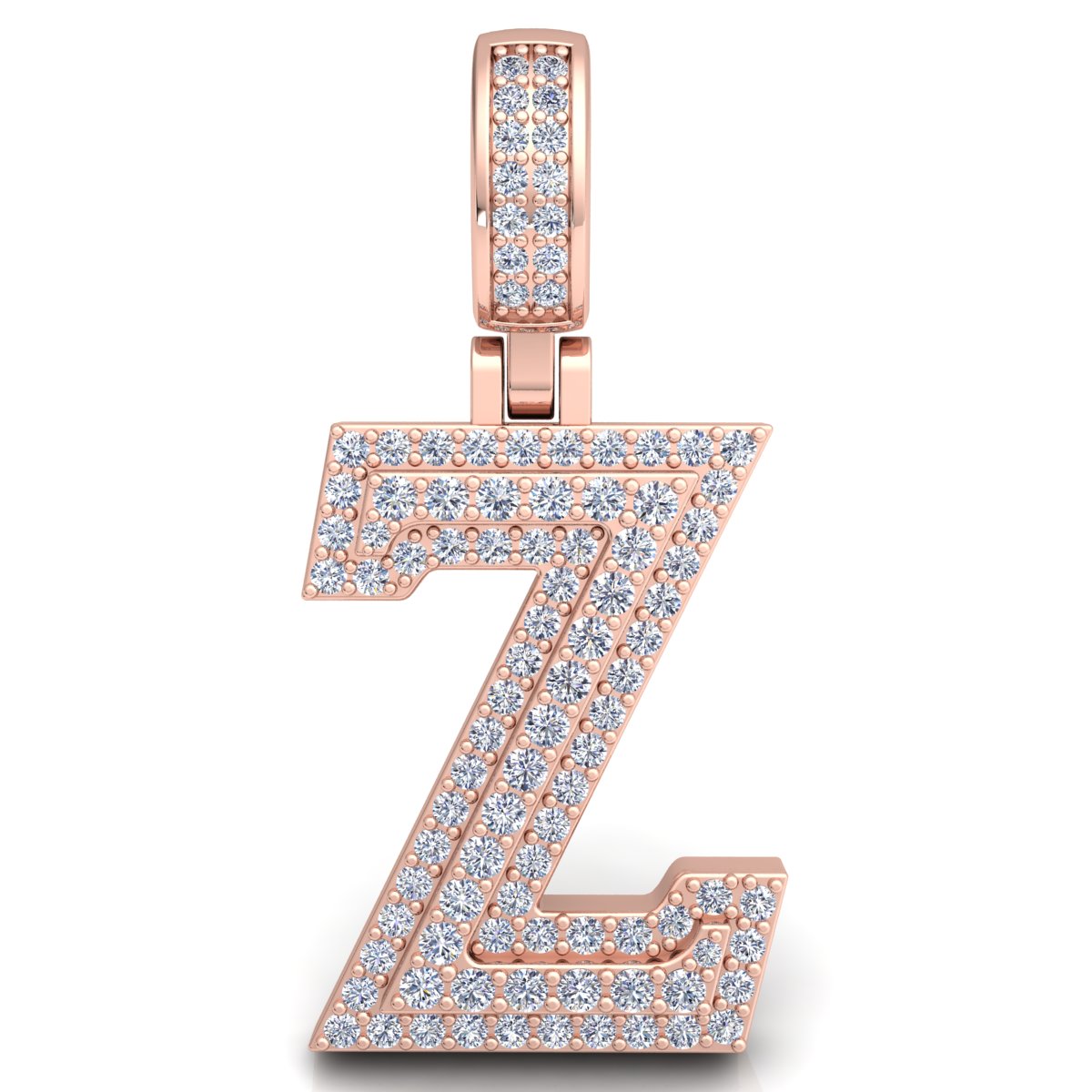 Letter "Z" set with Diamonds