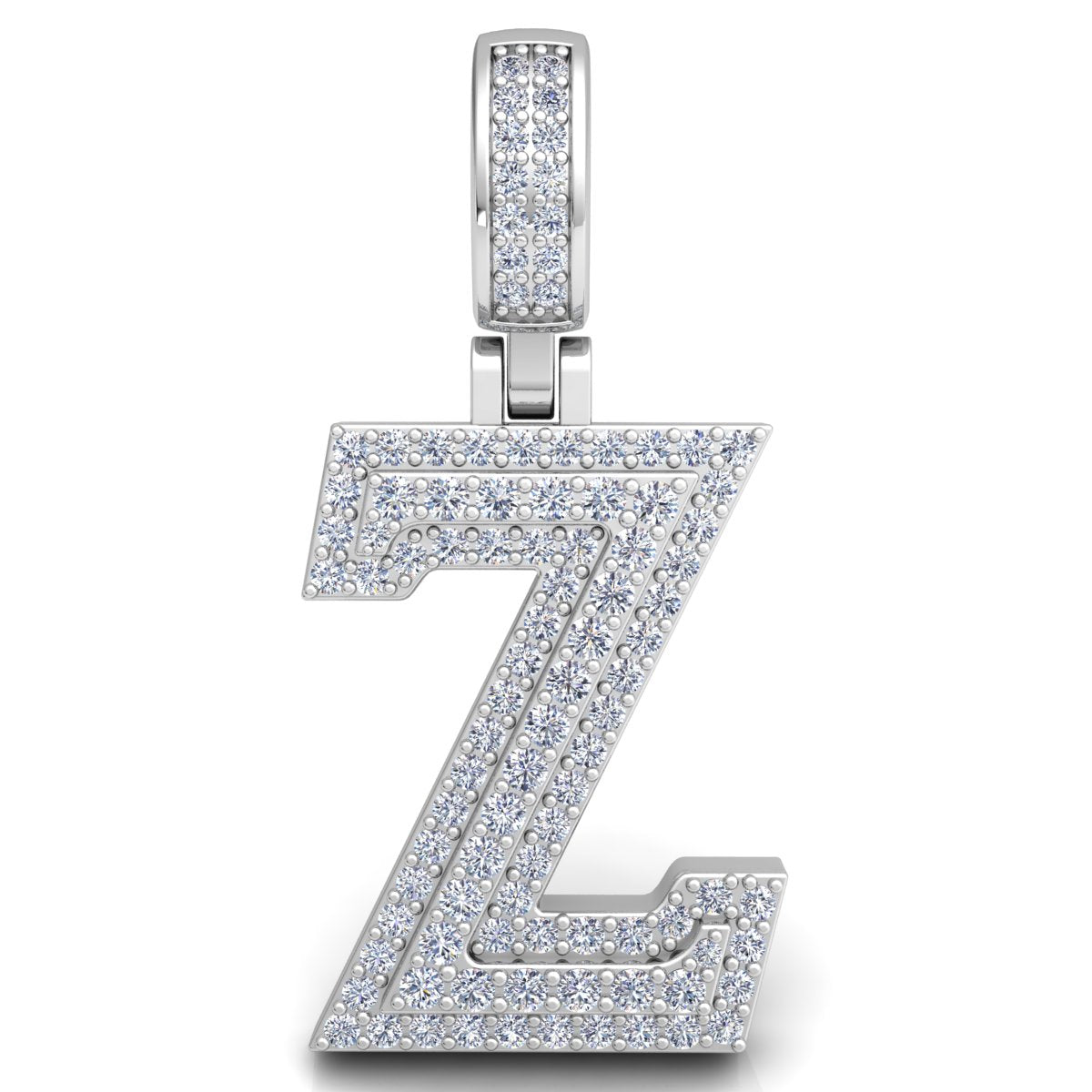 Letter "Z" set with Diamonds