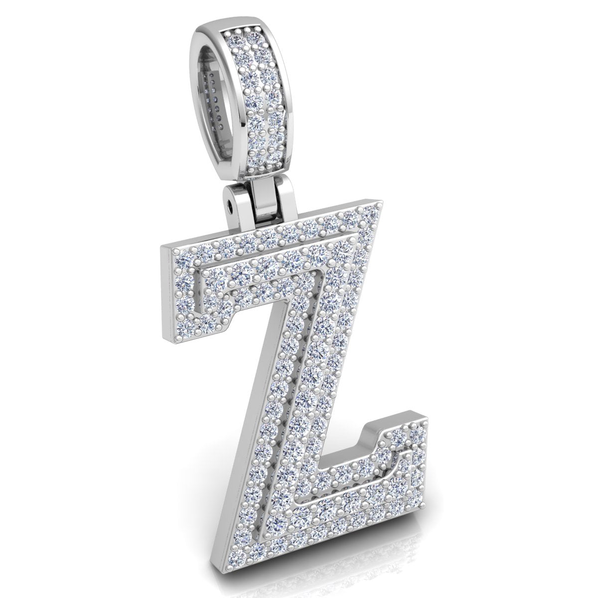 Letter "Z" set with Diamonds