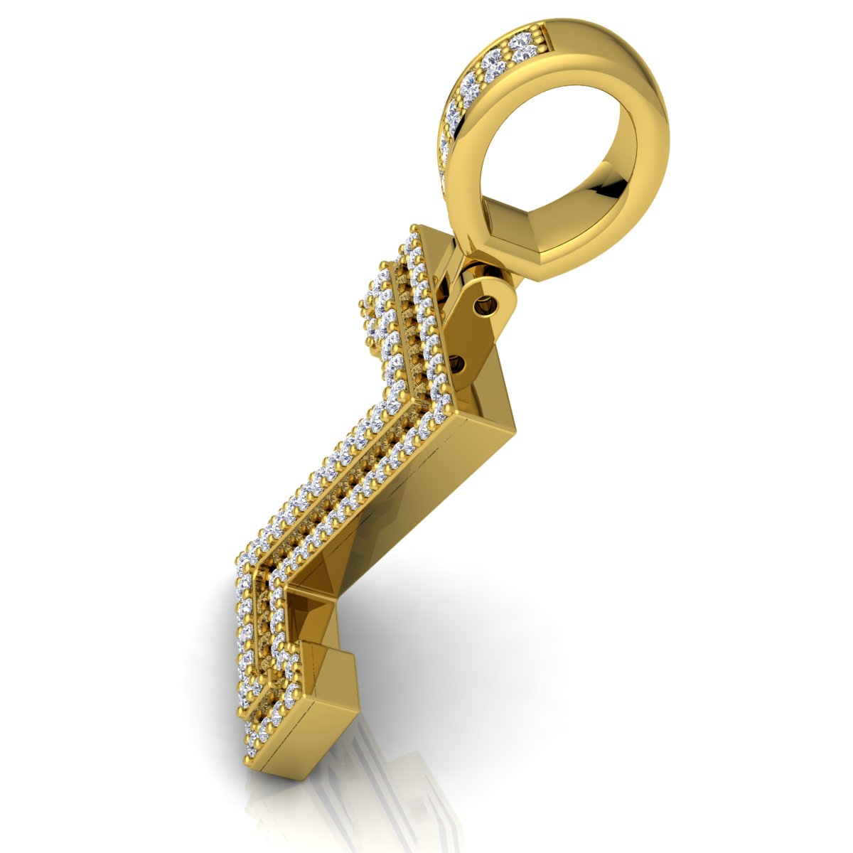 Letter "Z" set with Diamonds