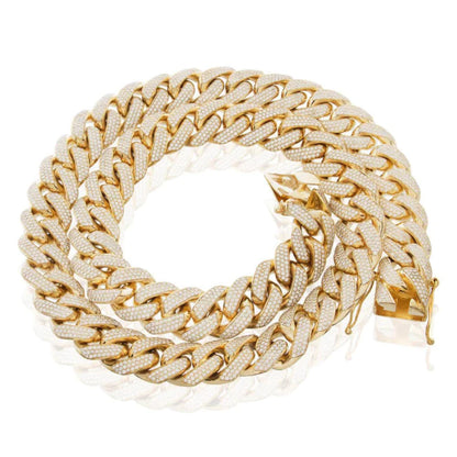 16mm Miami Cuban Link 3 Row Diamond