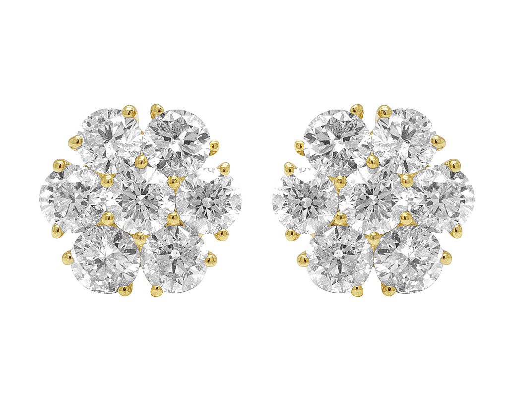 Diamond Cluster Earrings