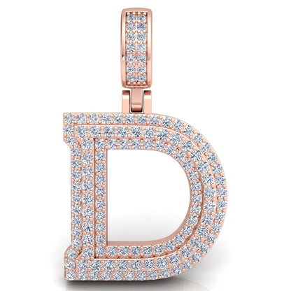 Letter "D" set with Diamonds