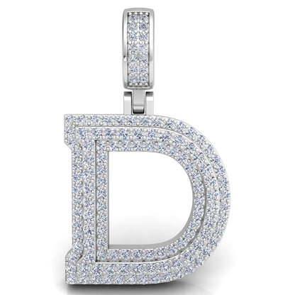 Letter "D" set with Diamonds