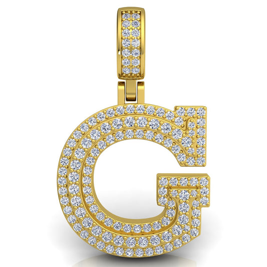 Letter "G" set with Diamonds