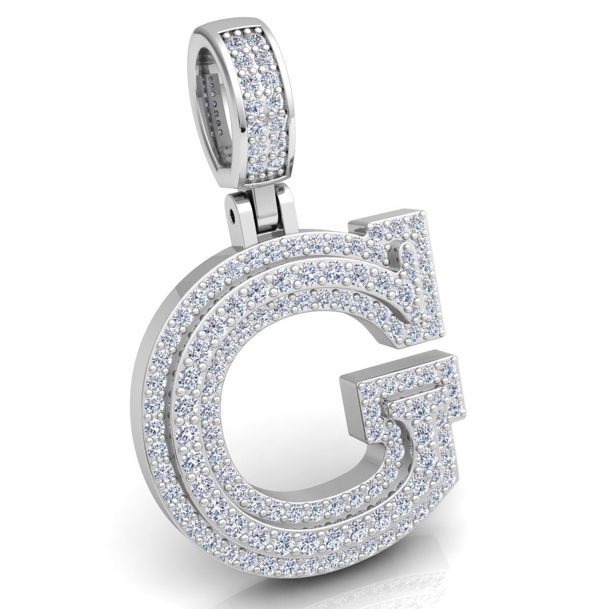 Letter "G" set with Diamonds