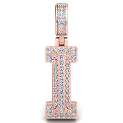 Letter "I" set with Diamonds
