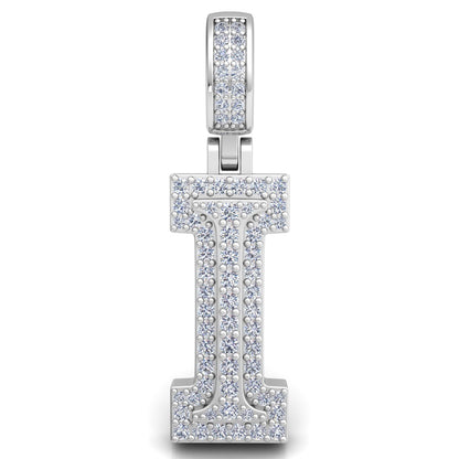 Letter "I" set with Diamonds