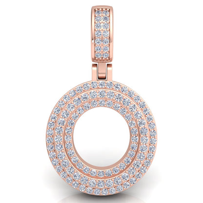 Letter "O" set with Diamonds