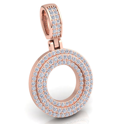 Letter "O" set with Diamonds