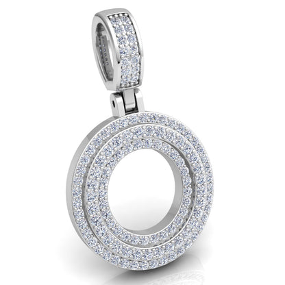 Letter "O" set with Diamonds