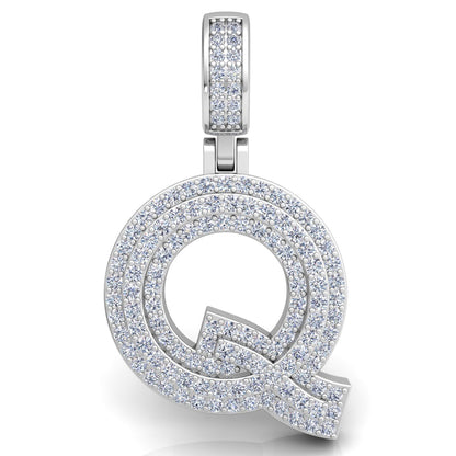 Letter "Q" set with Diamonds