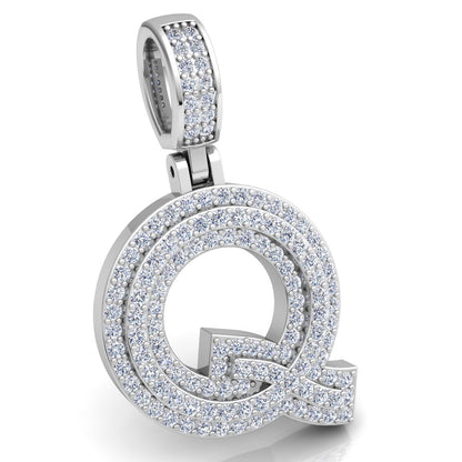 Letter "Q" set with Diamonds
