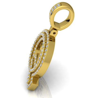 Letter "Q" set with Diamonds