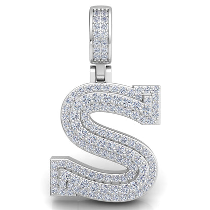 Letter "S" set with Diamonds