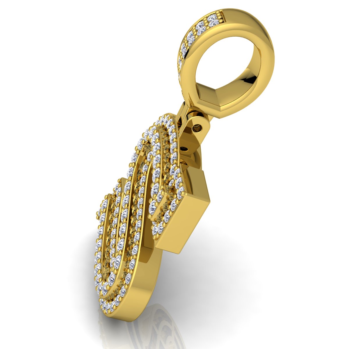 Letter "S" set with Diamonds