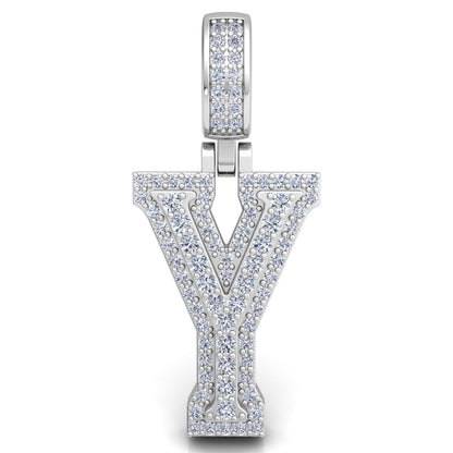 Letter "Y" set with Diamonds