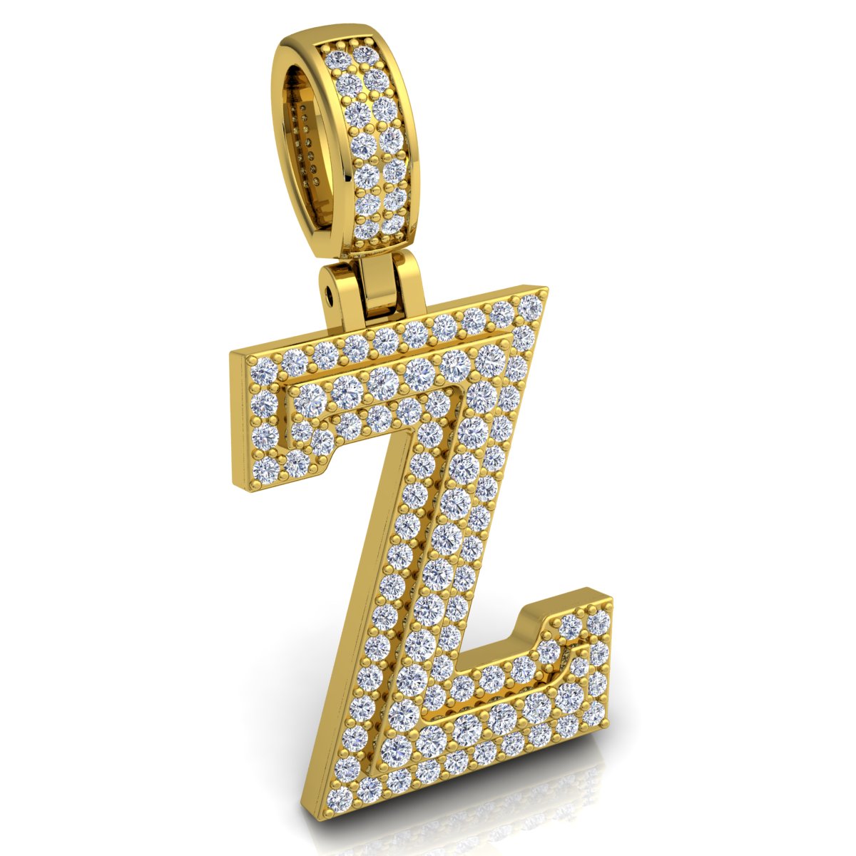 Letter "Z" set with Diamonds
